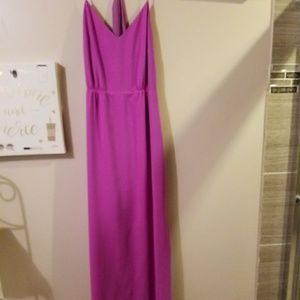 Fushia open leg dress